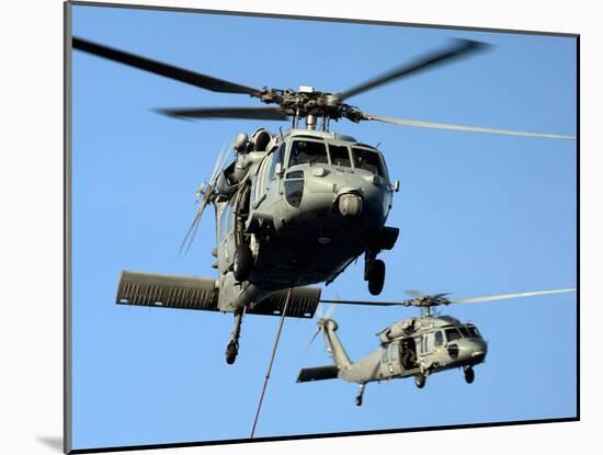 MH-60S Sea Hawk Helicopters in Flight-Stocktrek Images-Mounted Photographic Print