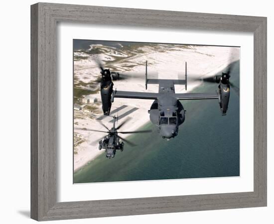 MI-17 Hip Helicopter Hovers over a Firing Range in Afghanistan-Stocktrek Images-Framed Photographic Print