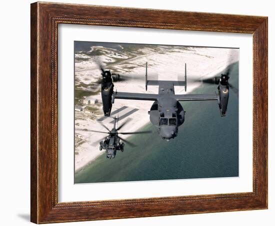 MI-17 Hip Helicopter Hovers over a Firing Range in Afghanistan-Stocktrek Images-Framed Photographic Print