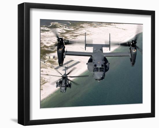 MI-17 Hip Helicopter Hovers over a Firing Range in Afghanistan-Stocktrek Images-Framed Photographic Print