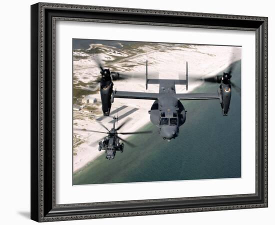 MI-17 Hip Helicopter Hovers over a Firing Range in Afghanistan-Stocktrek Images-Framed Photographic Print