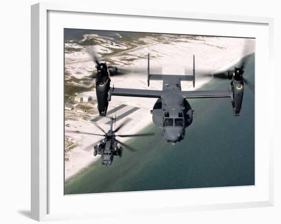 MI-17 Hip Helicopter Hovers over a Firing Range in Afghanistan-Stocktrek Images-Framed Photographic Print