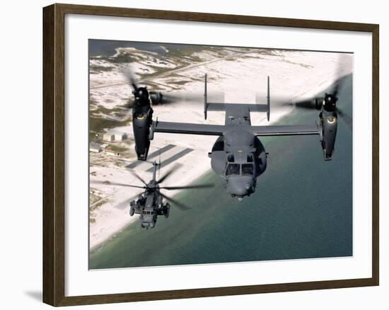 MI-17 Hip Helicopter Hovers over a Firing Range in Afghanistan-Stocktrek Images-Framed Photographic Print