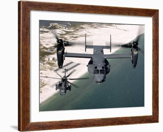 MI-17 Hip Helicopter Hovers over a Firing Range in Afghanistan-Stocktrek Images-Framed Photographic Print