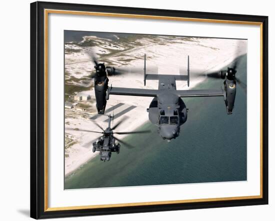 MI-17 Hip Helicopter Hovers over a Firing Range in Afghanistan-Stocktrek Images-Framed Photographic Print