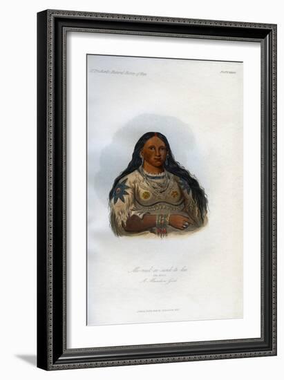 Mi-Neek-Ee-Sank-Te-Ka, the Mink, a Mandan Girl, 1848-George Catlin-Framed Giclee Print