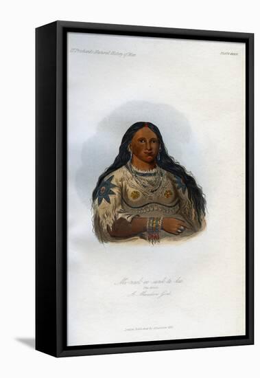 Mi-Neek-Ee-Sank-Te-Ka, the Mink, a Mandan Girl, 1848-George Catlin-Framed Premier Image Canvas