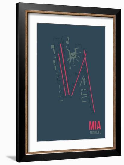 MIA Airport Layout-08 Left-Framed Giclee Print