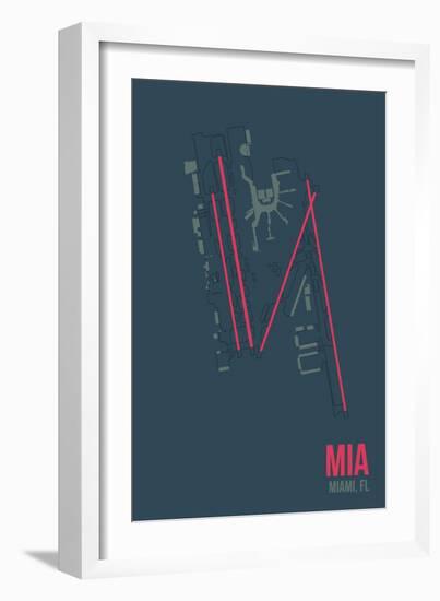 MIA Airport Layout-08 Left-Framed Giclee Print
