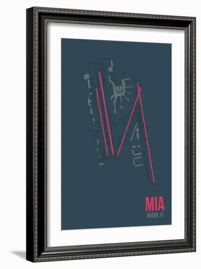 MIA Airport Layout-08 Left-Framed Giclee Print