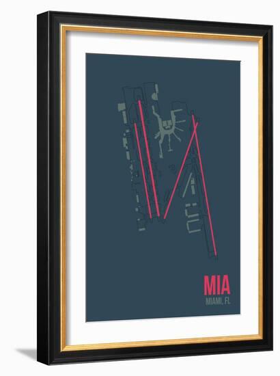 MIA Airport Layout-08 Left-Framed Giclee Print