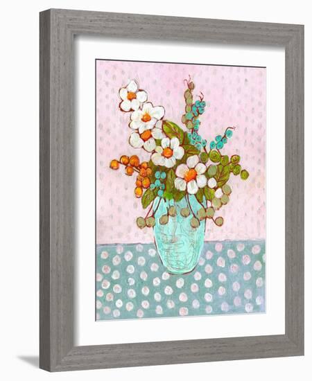 Mia Daisy Flowers Botanical-Blenda Tyvoll-Framed Art Print