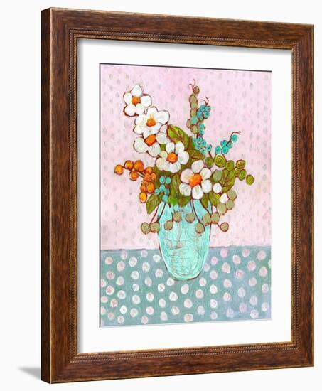 Mia Daisy Flowers Botanical-Blenda Tyvoll-Framed Art Print