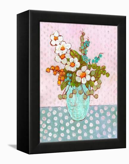 Mia Daisy Flowers Botanical-Blenda Tyvoll-Framed Stretched Canvas