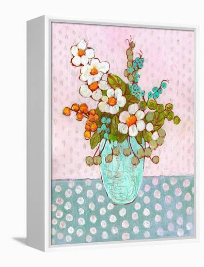 Mia Daisy Flowers Botanical-Blenda Tyvoll-Framed Stretched Canvas