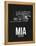 MIA Miami Airport Black-NaxArt-Framed Stretched Canvas