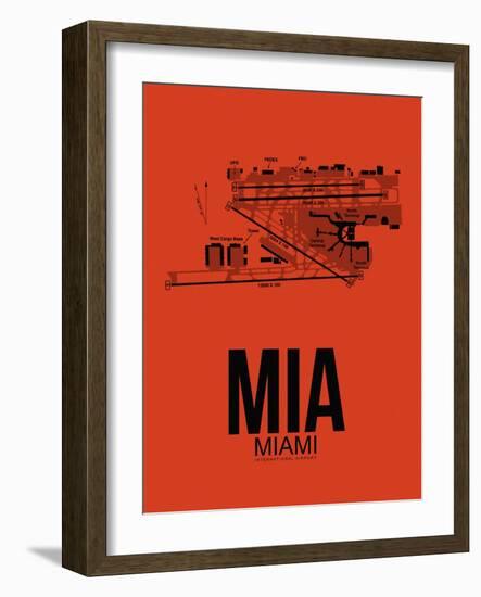 MIA Miami Airport Orange-NaxArt-Framed Art Print