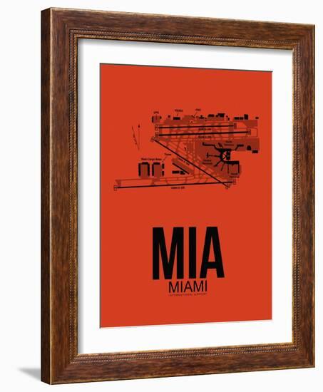 MIA Miami Airport Orange-NaxArt-Framed Art Print