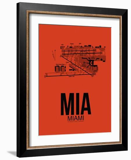 MIA Miami Airport Orange-NaxArt-Framed Art Print