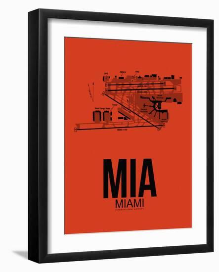 MIA Miami Airport Orange-NaxArt-Framed Art Print