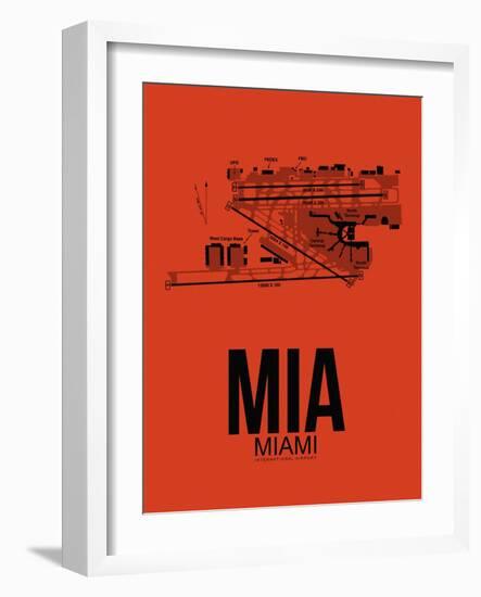 MIA Miami Airport Orange-NaxArt-Framed Art Print