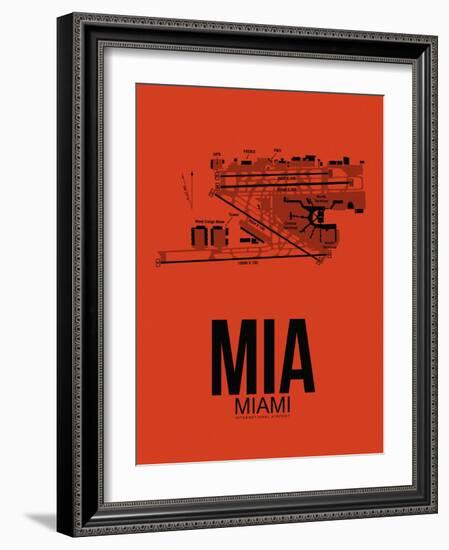 MIA Miami Airport Orange-NaxArt-Framed Art Print