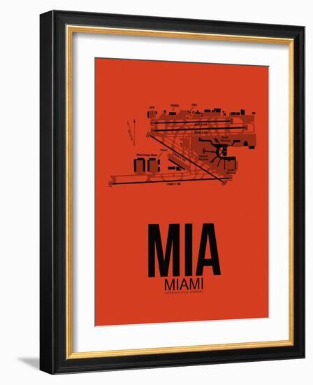 MIA Miami Airport Orange-NaxArt-Framed Art Print