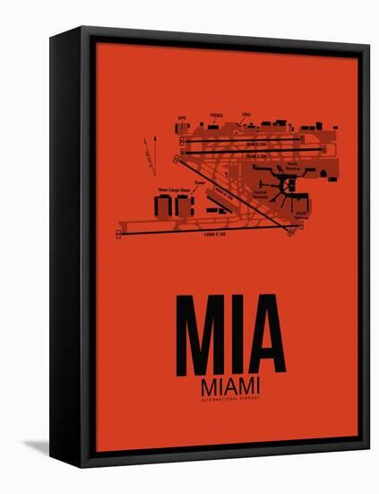 MIA Miami Airport Orange-NaxArt-Framed Stretched Canvas