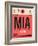 MIA Miami Luggage Tag 1-NaxArt-Framed Art Print