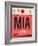 MIA Miami Luggage Tag 1-NaxArt-Framed Art Print