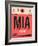 MIA Miami Luggage Tag 1-NaxArt-Framed Art Print