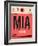 MIA Miami Luggage Tag 1-NaxArt-Framed Art Print