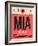 MIA Miami Luggage Tag 1-NaxArt-Framed Art Print