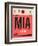 MIA Miami Luggage Tag 1-NaxArt-Framed Art Print