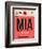 MIA Miami Luggage Tag 1-NaxArt-Framed Art Print