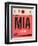 MIA Miami Luggage Tag 1-NaxArt-Framed Art Print