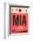 MIA Miami Luggage Tag 1-NaxArt-Framed Art Print