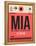 MIA Miami Luggage Tag 1-NaxArt-Framed Stretched Canvas