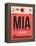 MIA Miami Luggage Tag 1-NaxArt-Framed Stretched Canvas