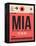 MIA Miami Luggage Tag 1-NaxArt-Framed Stretched Canvas