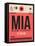 MIA Miami Luggage Tag 1-NaxArt-Framed Stretched Canvas