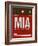 MIA Miami Luggage Tag 2-NaxArt-Framed Art Print