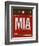 MIA Miami Luggage Tag 2-NaxArt-Framed Art Print