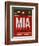 MIA Miami Luggage Tag 2-NaxArt-Framed Art Print