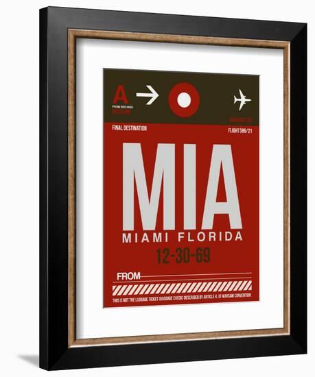 MIA Miami Luggage Tag 2-NaxArt-Framed Art Print