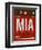 MIA Miami Luggage Tag 2-NaxArt-Framed Art Print