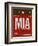 MIA Miami Luggage Tag 2-NaxArt-Framed Art Print