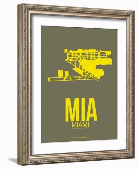 Mia Miami Poster 1-NaxArt-Framed Art Print