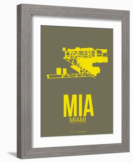 Mia Miami Poster 1-NaxArt-Framed Art Print