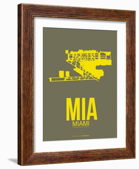 Mia Miami Poster 1-NaxArt-Framed Art Print